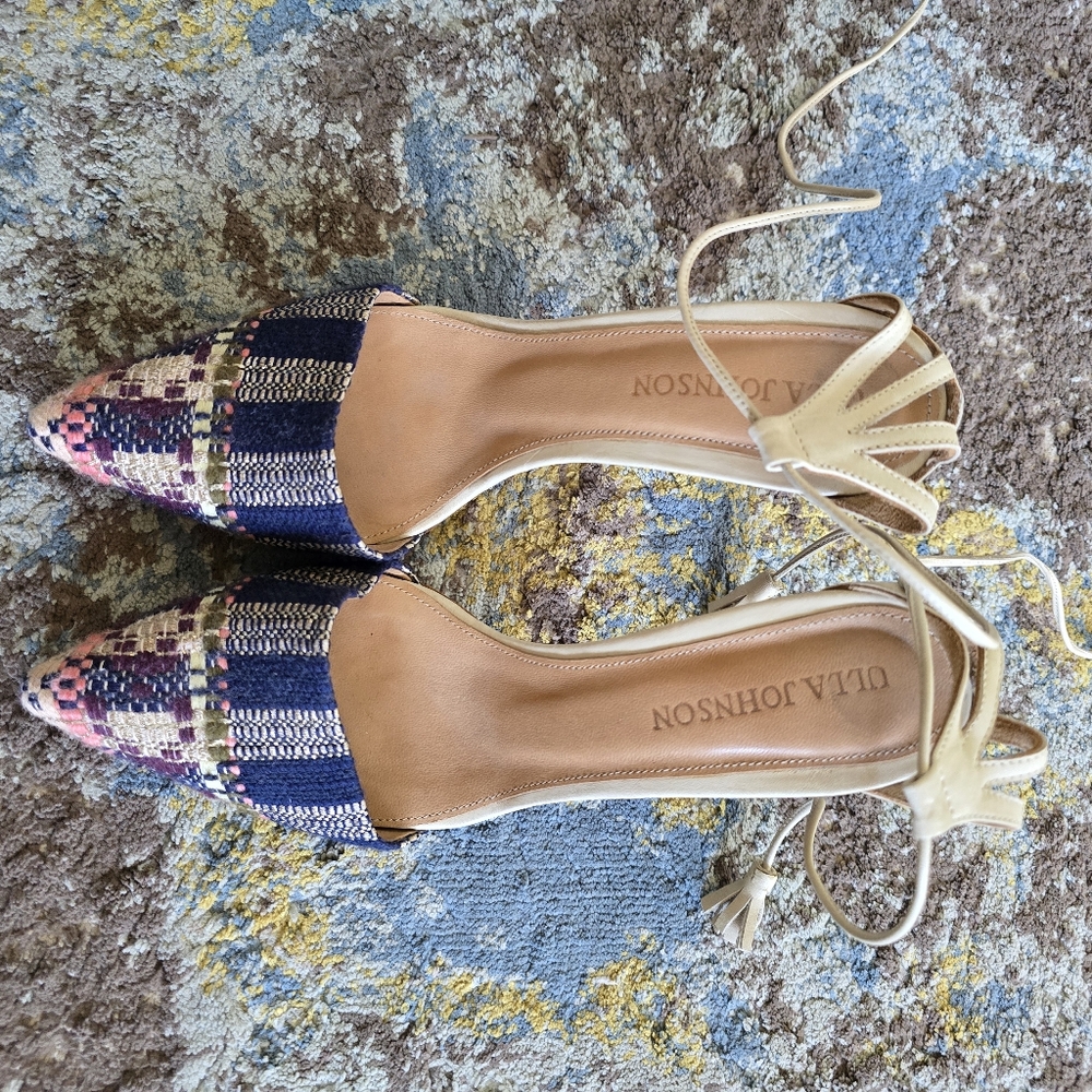 Ulla Johnson Colorblock Pattern Sandals Heels - image 2